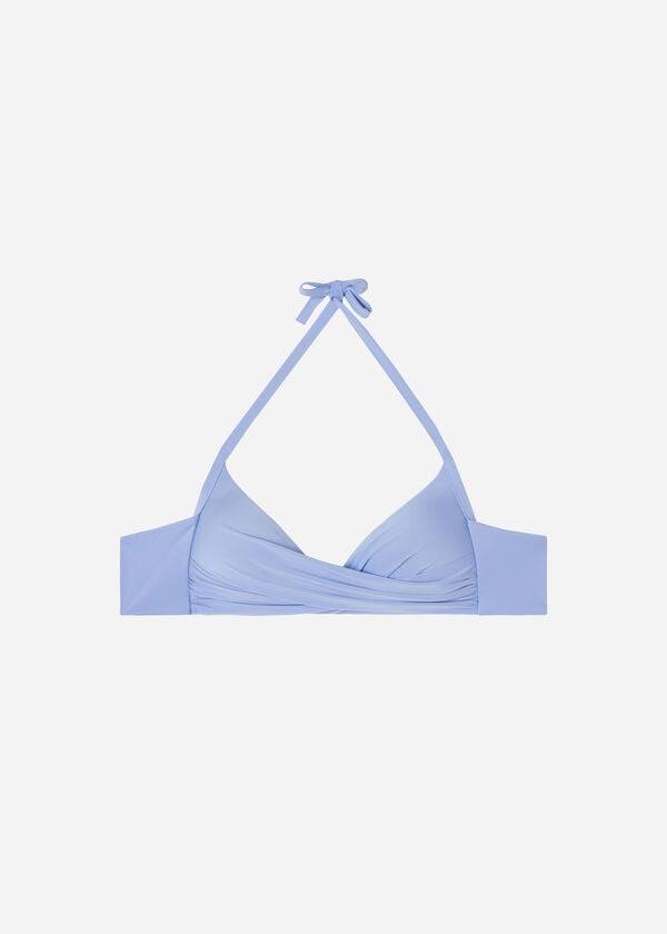 partes de arriba bikini mujer calzedonia triangle indonesia eco strass azul