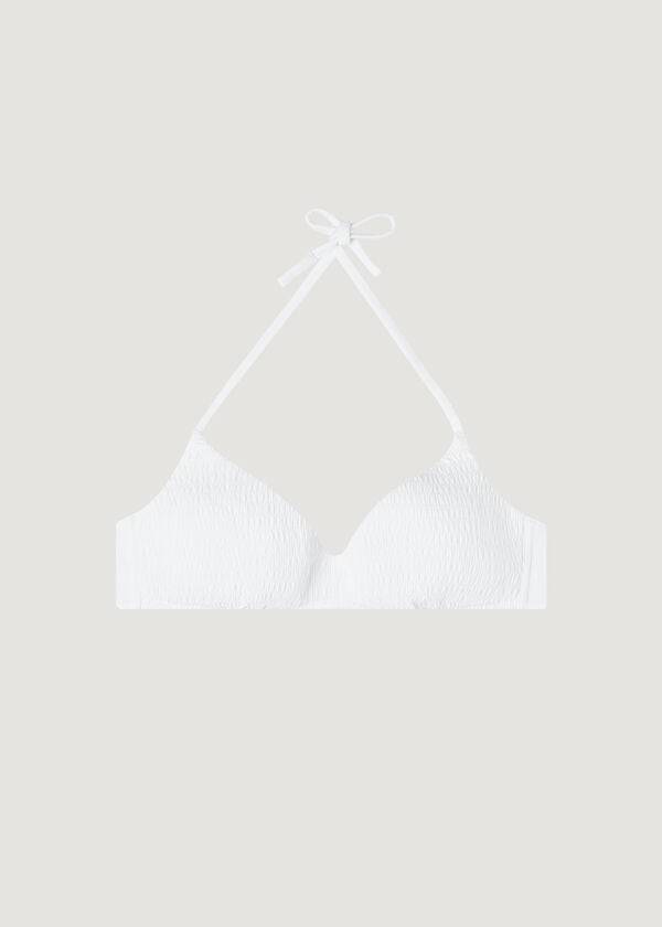 bikini triangular acolchado lanzarote de calzedonia para mujer color blanco