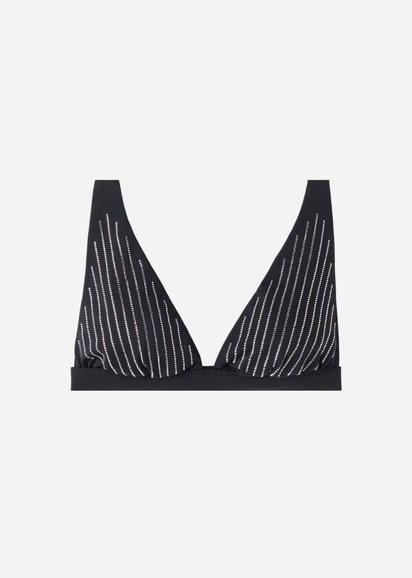bikini triangular acolchado shanghai de calzedonia para mujer color negro