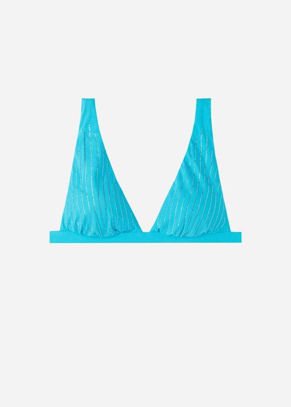 bikini triangular acolchado color turquesa de calzedonia shanghai para mujer