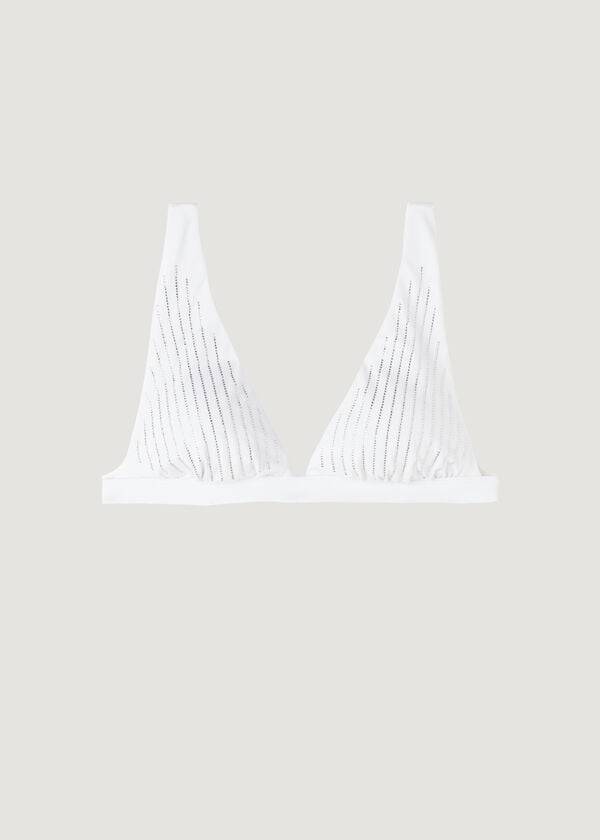 bikini triangular acolchado shanghai de calzedonia para mujer color blanco