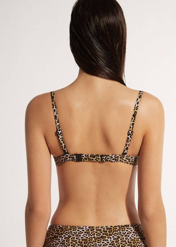 bikini push up malindi de calzedonia marrón para mujer