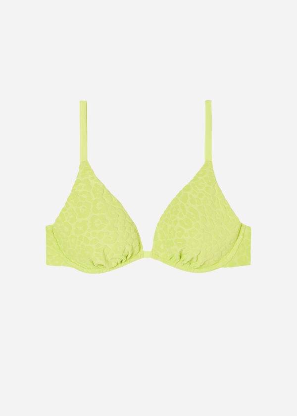 bikini bangkok con relleno extraíble y realce para mujer color verde de calzedonia