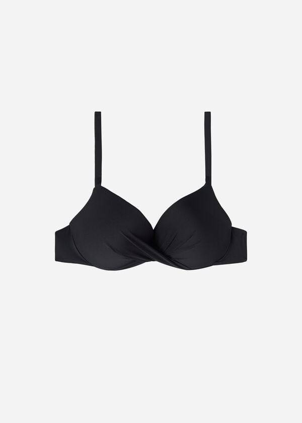 bikini de mujer calzedonia con relleno push up ecológico indonesia color negro