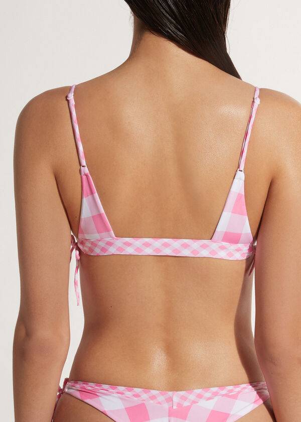 partes de arriba de bikini de mujer calzedonia tank lione rosa