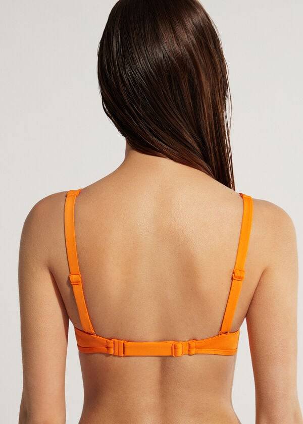 tops de bikini ecológicos indonesia estilo tanque calzedonia naranja para mujer