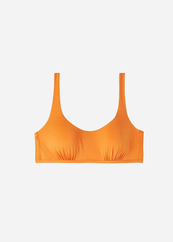 tops de bikini ecológicos indonesia estilo tanque calzedonia naranja para mujer
