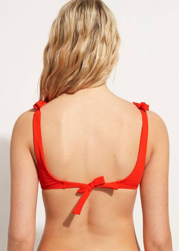 bikini estilo berlino de calzedonia para mujer color rojo