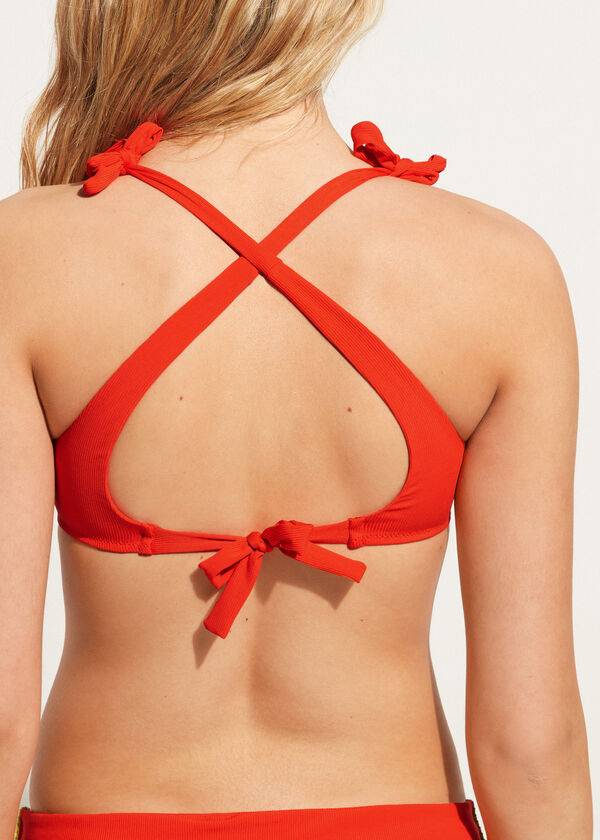 bikini estilo berlino de calzedonia para mujer color rojo