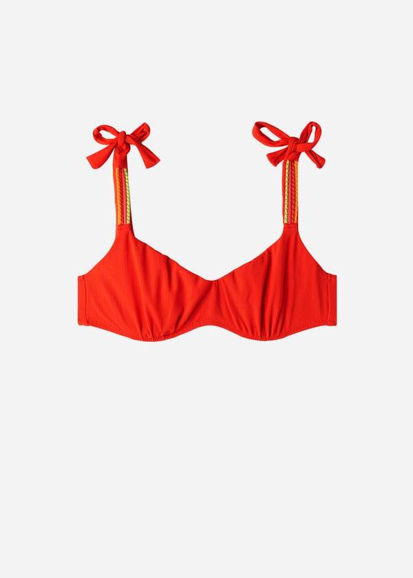 bikini estilo berlino de calzedonia para mujer color rojo
