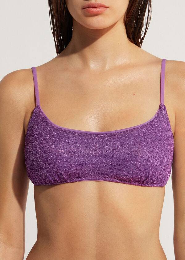 bikini estilo las vegas de calzedonia para mujer color morado