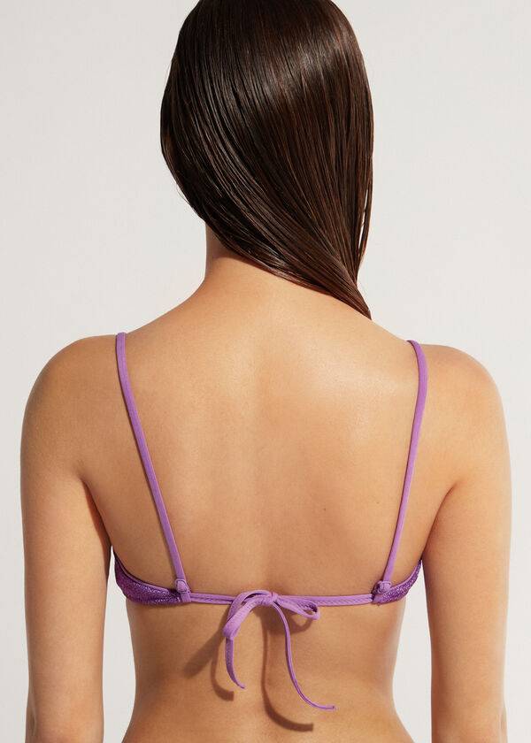 bikini estilo las vegas de calzedonia para mujer color morado