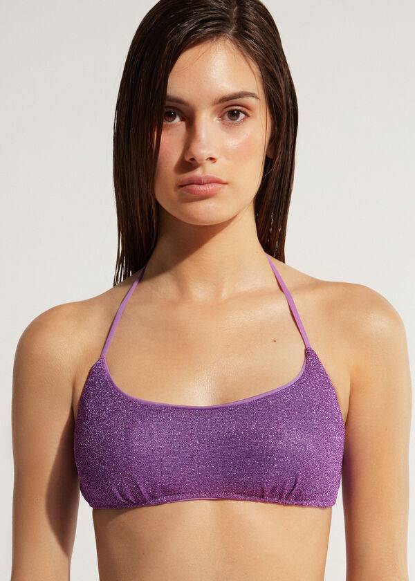 bikini estilo las vegas de calzedonia para mujer color morado