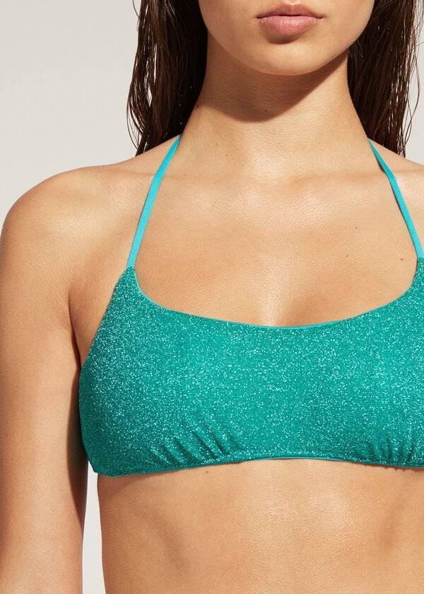 bikini estilo las vegas de calzedonia para mujer color azul