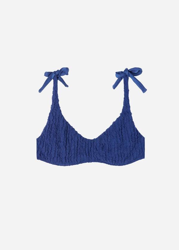 bikini estilo tanque marrakech de calzedonia para mujer color azul marino