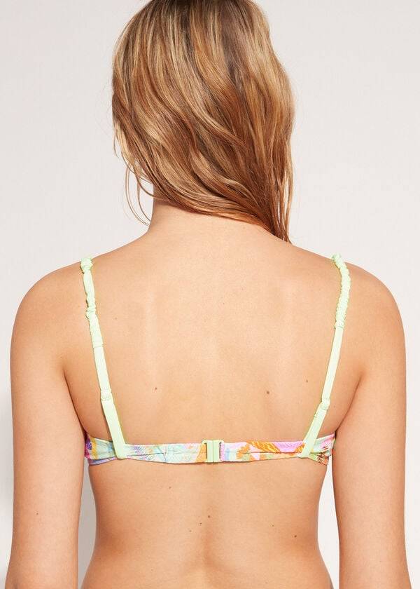 bikini estilo tanque tahiti de calzedonia para mujer color verde