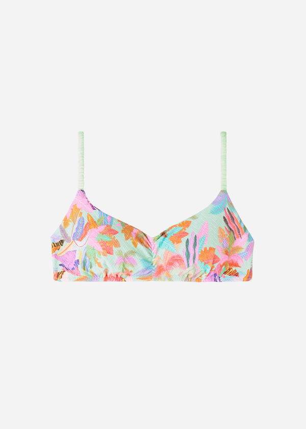 bikini estilo tanque tahiti de calzedonia para mujer color verde