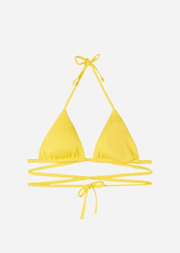 bikini amarillo de mujer calzedonia triangle slide string new york