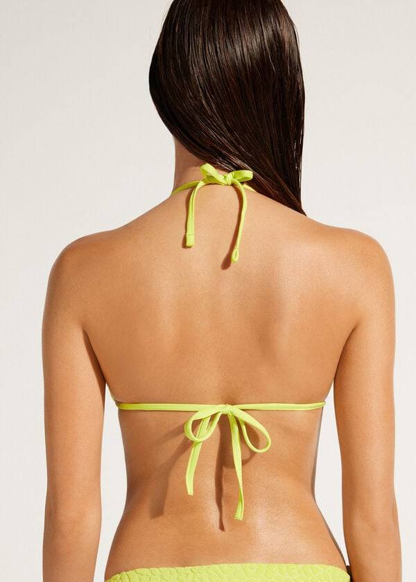 bikini triangular bangkok de calzedonia para mujer color verde