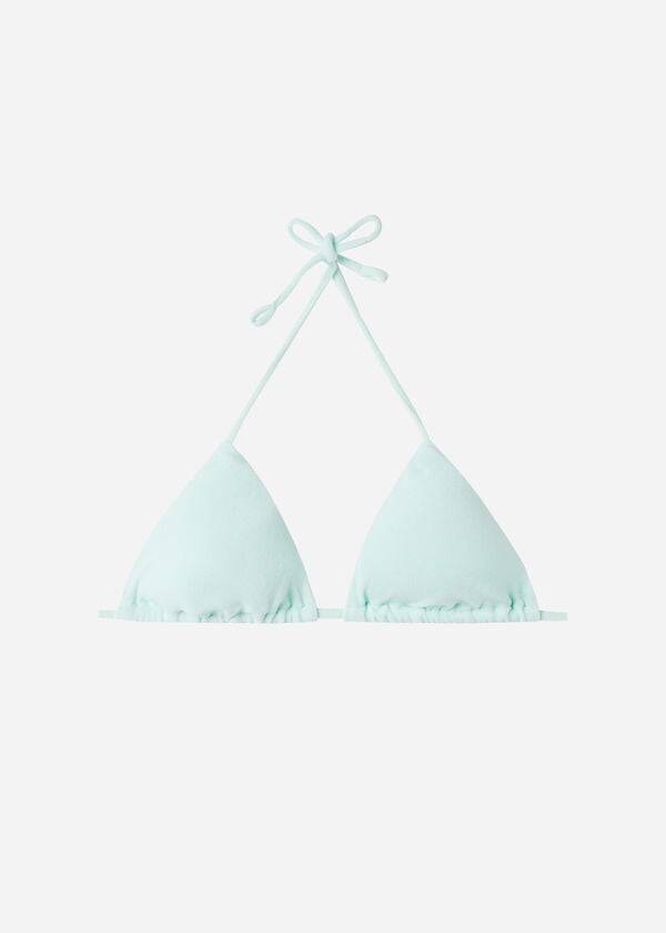 bikini triangular beverly hills eco de calzedonia para mujer color azul