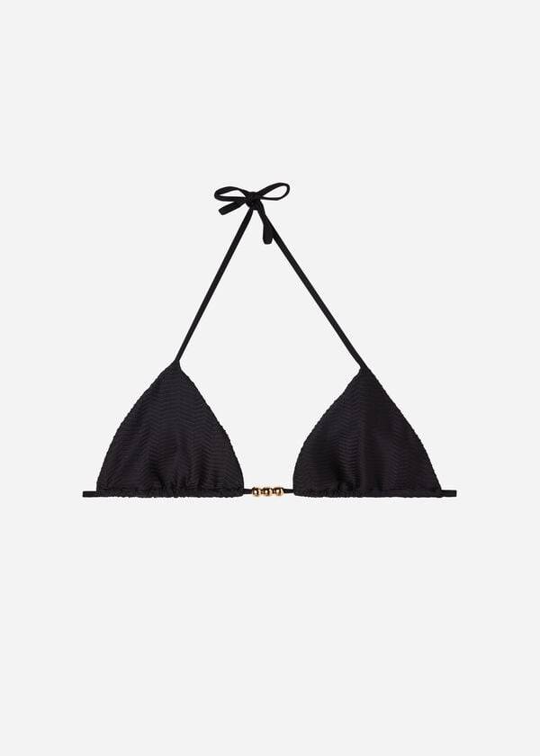 bikini triangular casablanca de calzedonia para mujer color negro
