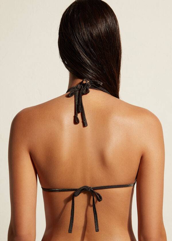 bikini triangular hollywood de calzedonia para mujer color negro