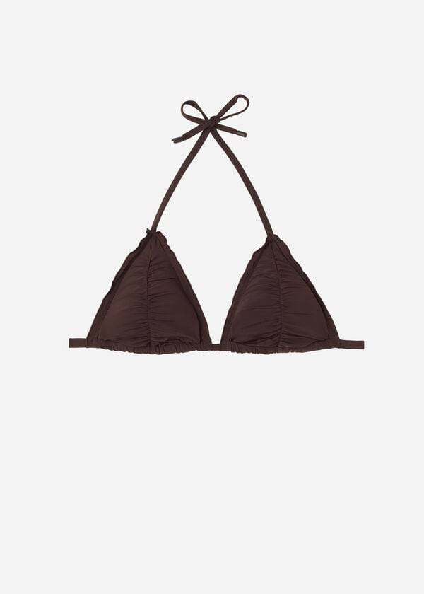 bikini triangular islamorada de calzedonia para mujer color café
