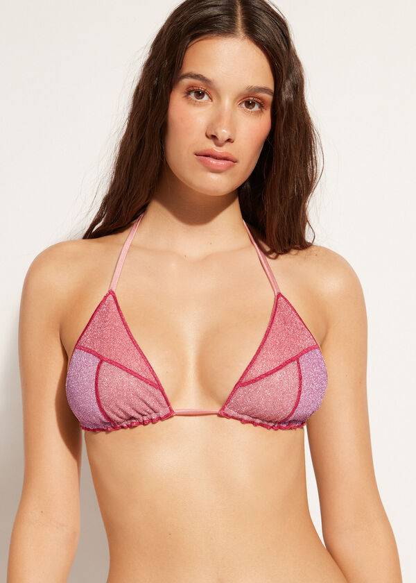 bikini triangular lisbona de calzedonia en color rosa para mujer