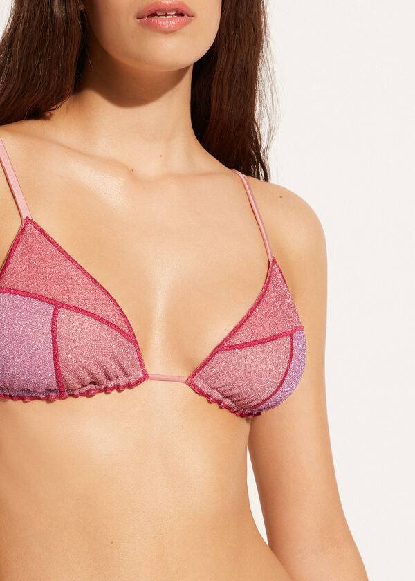 bikini triangular lisbona de calzedonia en color rosa para mujer