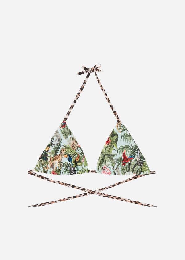 bikini ecológico nairobi de triángulo de calzedonia para mujer color verde