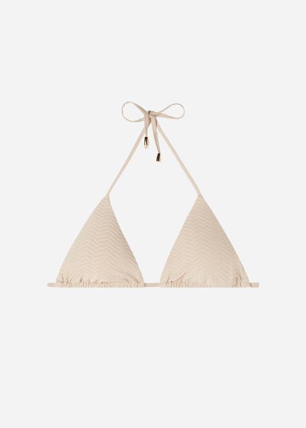 bikini triangular the hamptons de calzedonia para mujer en beige