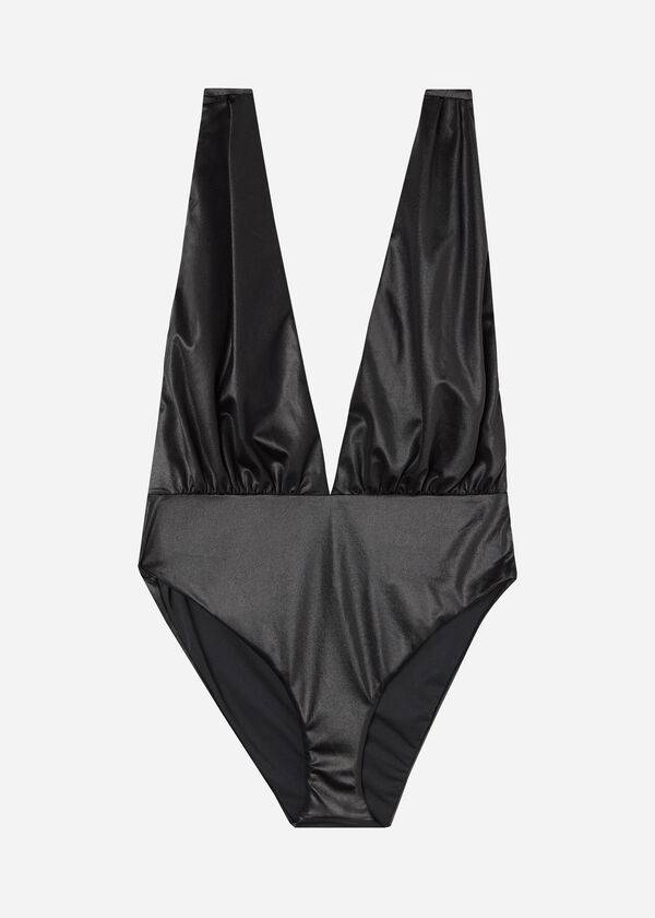 trajes de baño de una pieza milano de calzedonia para mujer color negro